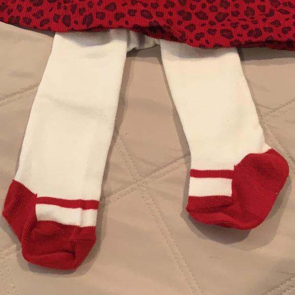 Animal print overall style dress with matching tights - Picture 3 of 4